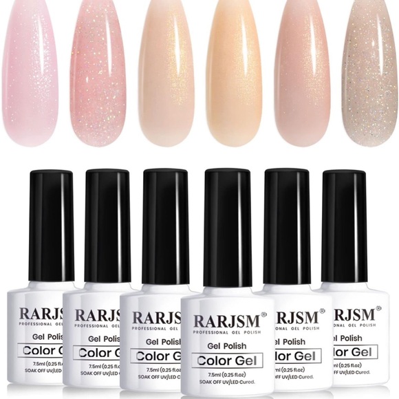 Rarjsm Other - Glitter Pink and Cream Gel Polish Set